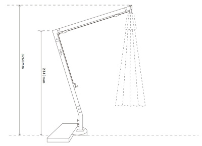 "Корсика" зонт уличный 3х3м на боковой алюминиевой опоре, цвет под дерево