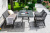 "Катания" обеденная группа плетеная на 4 персоны, цвет графит "Катания" обеденная группа плетеная на 4 персоны, цвет графит