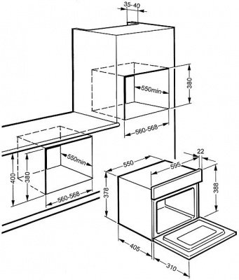 Электрический духовой шкаф Smeg SCP38X