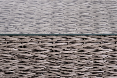 "Капучино" лаунж-зона из искусственного ротанга (гиацинт), цвет серый