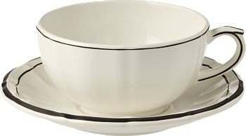 Чашка чайная с блюдцем для завтрака 2шт